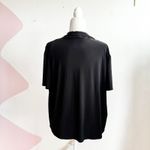 Vintage Black Short Sleeve Cardigan Sweater Y2K 2000s 90s Classic Retro XL Photo 1