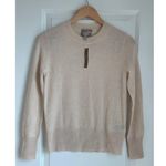 J.Crew Cashmere Classic Fit Crewneck Sweater in Heather Natural, Size XXS Photo 1