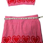 Sugar Thrillz Knit Heart Pink Skirt Set Size: M/L Size L Photo 4