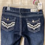 BB Jeans Embellished Dark Wash Denim Rhinestone Pocket Straight Leg Jeans Size 7 Silver Photo 12