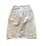 Erez Women's light pink Leather Pencil Skirt Size 6 Knee Length Business White Photo 10