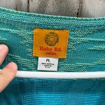 Ruby Road Blue Green Stripe Open Front Cardigan Slight Crop Womens Petite Large Size undefined Photo 1