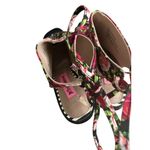 Betsey Johnson Rexie Rose Print Floral Lace Back Heels Size 8 Photo 5