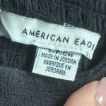 American Eagle  Black Outfitter Wrap Front Cami Dress Sleeveless Spaghetti Size S Photo 6