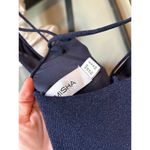 Misha Veronika Strappy Stretch Metallic Midi Dress Nightshade Blue Womens Size 4 Photo 9
