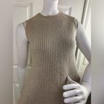 Unbranded Sleeveless Ribbed Knit Tops Tan Photo 1