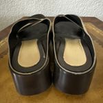 Enzo Angiolini Y2K Womens Gold Brown Leather Chunky Heel Platform Sandals Size 8 Photo 4