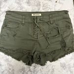 Billabong Green Distressed Jean Shorts NWOT Photo 0