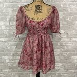 Francesca’s Mi ami Jadey Puff Sleeve Floral Mini Dress Pink Size XS Photo 1