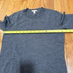 Burberry  Gray Extra Fine Merino Wool Crewneck Classic Sweater Nova check Cuff Photo 7