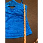 Island Escape Blue Aloha High Neck Crochet Tankini Adjustable Straps Size‎ 16 Photo 6