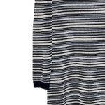 Talbots  Sweater Size Small White‎ Navy Blue Striped 100% Linen Knit Womens Photo 4