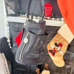 Coach Vintage  Black Gallery Leather Tote F19252 Purse Silver East West bag Photo 5