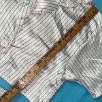 FANTASIES pajama set crop top with pull on shorts pinstripe vintage size S White Photo 6