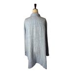 Tahari Shirt Women 3X Blue Linen Long Sleeve Button Down Tunic Top Preppy Plus Photo 1