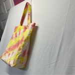 New Hand Crafted Tie Dye Tote Bag Canvas Cotton Yellow and pink Handmade Photo 5