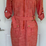 Sharagano  Coral Linen Blouse Photo 0