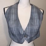 Grey Silver Sparkly Cropped Vest Gray Size M Photo 1