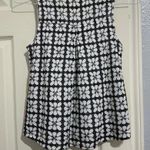 Maeve Women’s Shirt Top Size 4 White & Eyelet Black Floral Sleeveless Photo 4