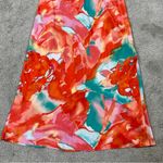 Natori  Women’s Satin Orange Flower Mist Camisole Night-Gown Midi Slip Dress L Photo 4