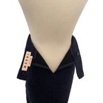 Marni Floral Lace Wool Skirt Womens Size 44 Navy Blue with Dark Gray Pencil Photo 9