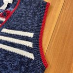 Christopher & Banks  Hand Embroidered USA Patriotic Flag Sweater Vest Women Small Photo 7