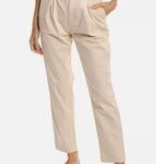 Michael Stars  Penny Pants Medium Cream Twill Cotton Ankle Length Pants Photo 0