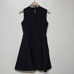 Kate Spade Black Rissa Fit Flare Leapord Collar Lined back zipper Dress Sz 6 Photo 9