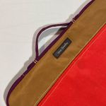 Vera Bradley Laptop Sleeve Case With Handles Red & Tan Exterior Bird Print Inter Photo 4