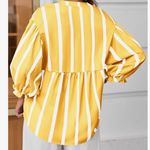 Yellow & White Striped Babydoll Short Photo 4