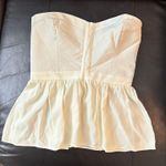 Parker Ivory Penelope Silk Strapless Bustier Peplum Top Photo 4