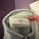 TNA‎ Cozy Quarter Zip Fleece Sweater Mint Cropped Small Pastel Spring Top Green Photo 1