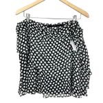 Nine West Geometric Checkered Chiffon A-line Mini Skirt Black White Size XXL NWT Photo 1