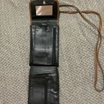 Black crossbody bag with removable/adjustable brown strap GUC Photo 2