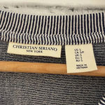 Women’s Christian Siriano boat neck blue/white long sleeve shirt Small White Photo 3