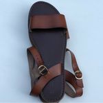 Merona Women’s Cognac Low Heel Ankle Strap Sandals Sz 8.5 Photo 2