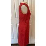 Talbots Dress Sz 8 Dark Coral 100% Irish Linen Sleeveless Closet Staple Spring Photo 4