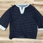 Flora Nikrooz  Blue White Stripes Top Women’s XL Photo 0