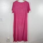 Chico's  Maxi‎ Dress Women's Size 3 Pink Short Sleeve Casual Pocket Cotton Blend Photo 4