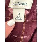 LL Bean Women Burgundy Plaid Tunic Shirt Long Sleeve V Neck Casual Size M Red Size M Photo 2