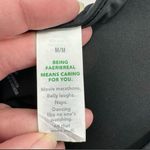 Aerie Longline Triangle Bikini Top Black Open Tie Back Stretch Neutral Size M Photo 8