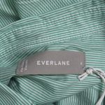 Everlane  The Silky Cotton Relaxed Shirt Bright Jade White Striped Size 6 New Photo 6