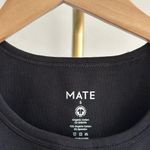 Mate the Label  Organic Stretch High Neck Tank in Jet Black, Size Small Photo 7
