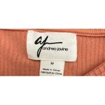 Andrea Jovine Women's Top M Warm Soft Orange Ribbed Boat Neck Soft Casual Comfy Size M Photo 3