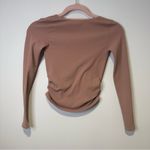 intimately free people cropped seamless long sleeve shirt size medium / large Pink Photo 2