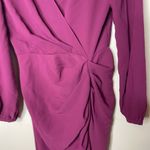 Amanda Uprichard  Long Sleeve Roma Dress Womens S in Aubergine Purple Photo 4