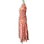 Anthropologie Daily Practice Cotton Tiered Floral Maxi Dress M Pink Size M Photo 3