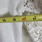 Free The Roses  Shirt Womens Sz XS White Tee Lace Blouse 3/4 Sleeves Romantic New Photo 8