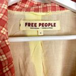 Free People Olivia Gingham Blazer in Pink Size Medium Photo 6