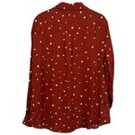 Liverpool NEW  Rust and White Polka Dot Long Sleeve Button Up Blouse Size M Photo 4